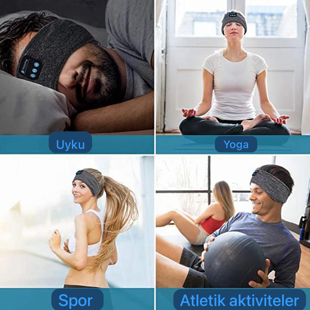 Bluetooth Kulaklık/Spor Uyku Bandı, Kablosuz Müzik Göz Maskesi